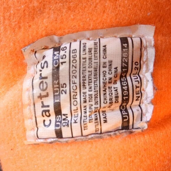 CARTER'S LACE UP TODDLER VELCRO STRAP CLOSURE SNEAKER BOOT - Picture 10 of 14